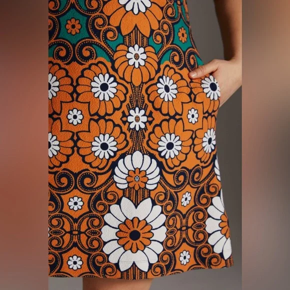 *New* Maeve by Anthropologie Floral Shift Mini Dress, Size Small - Picture 2 of 9